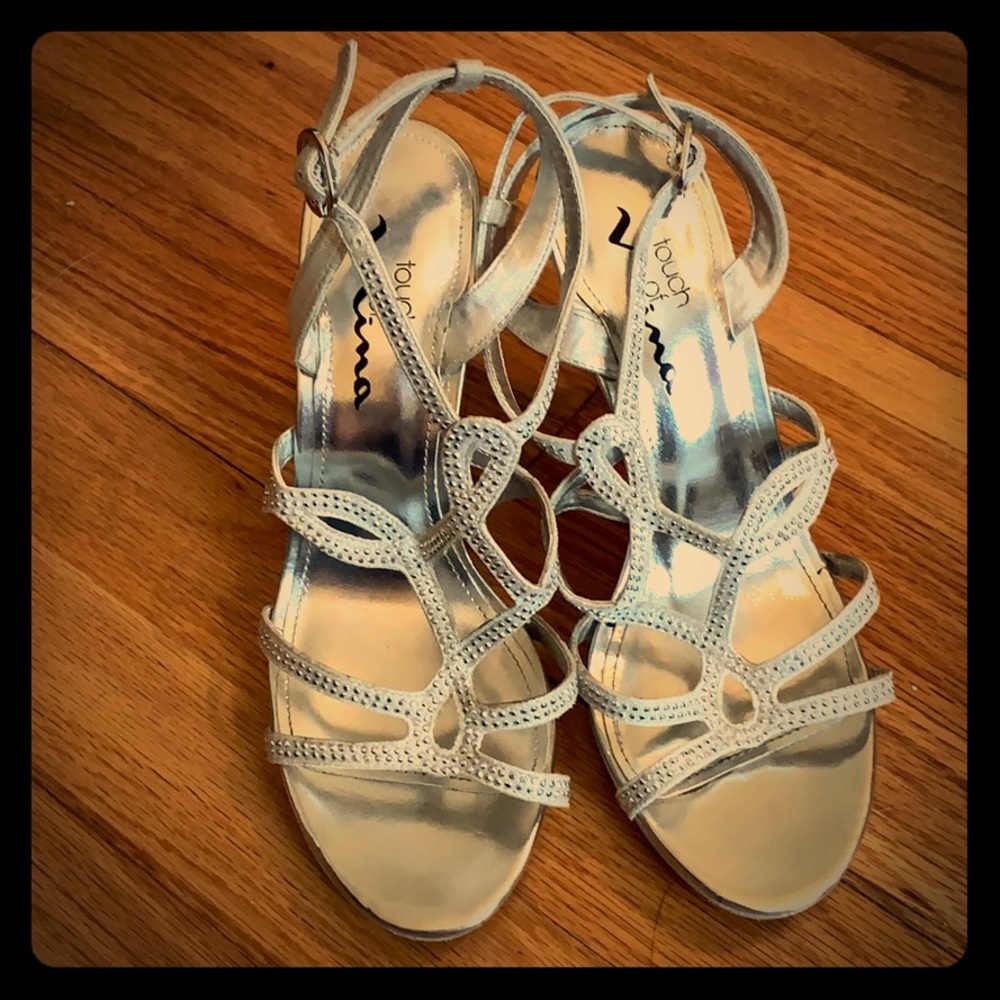 Nina silver formal sandals